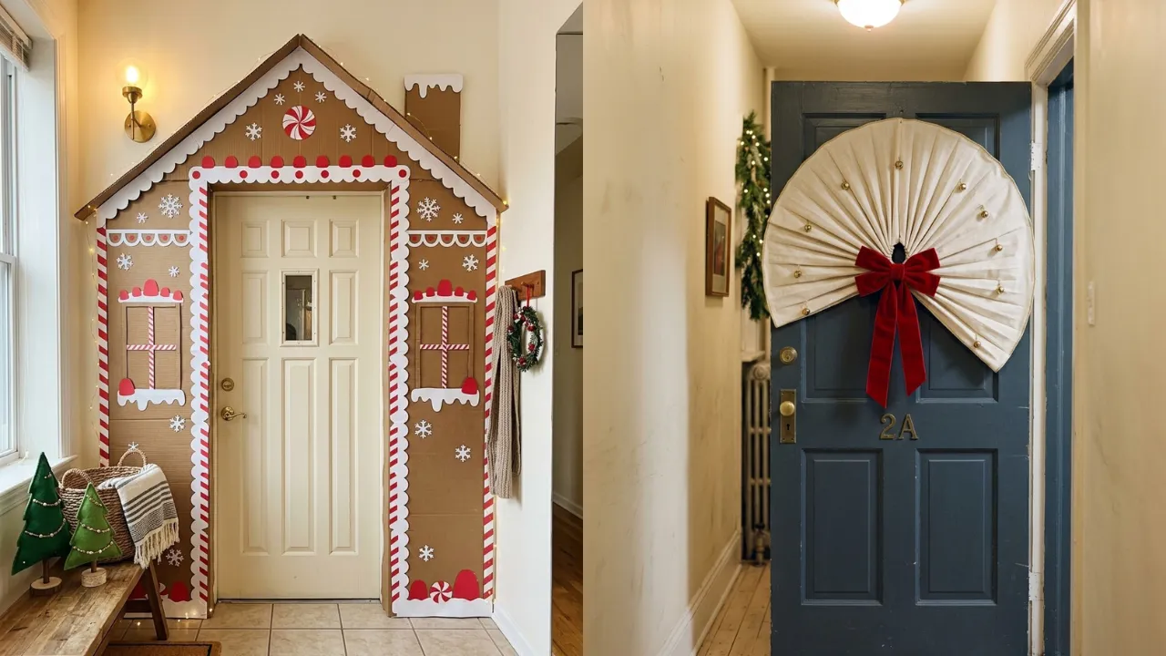 22 Apartment Christmas Door Decor Ideas for Renters