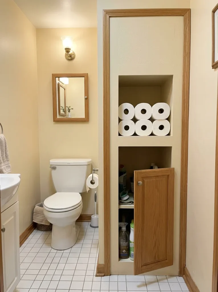 Built In Toilet Paper Cubby
