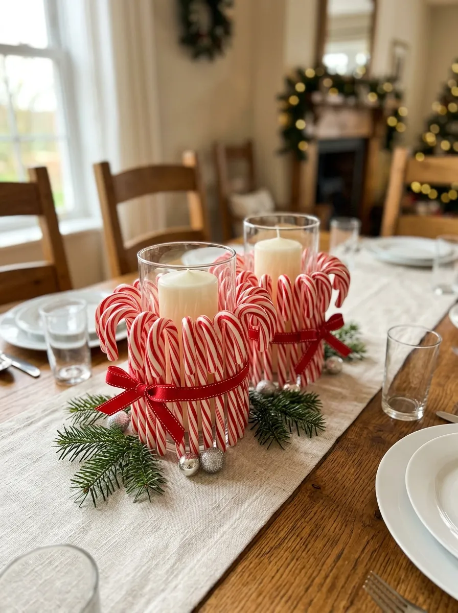 Candy Cane Candle Charm