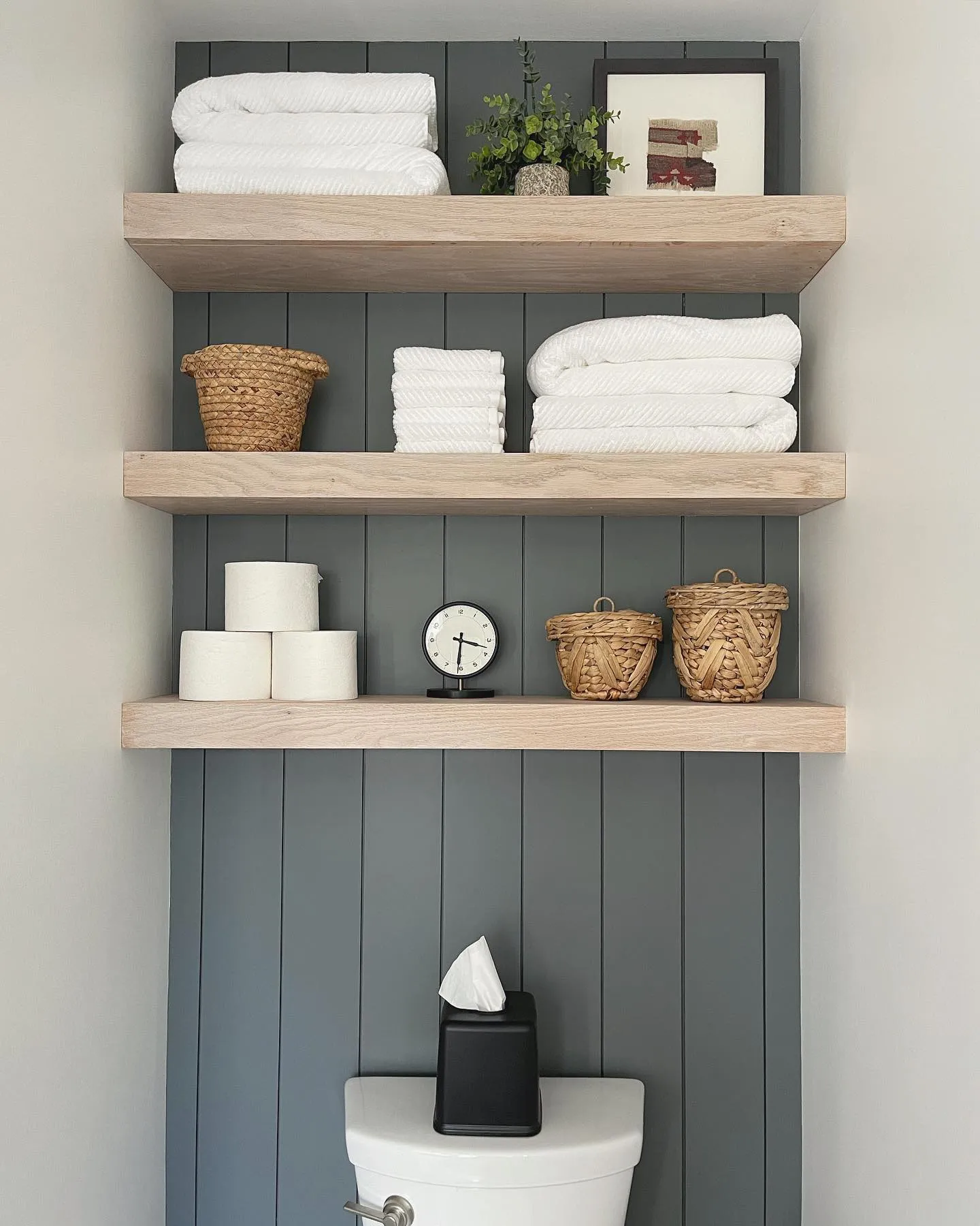 Charcoal Panel Towel Shelves