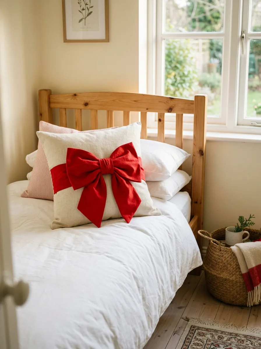 Christmas Bow Pillow