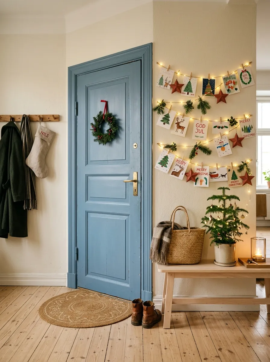 Christmas Card Door Garland