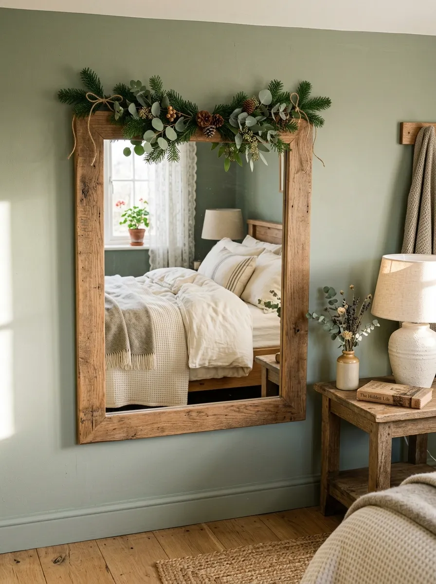 Christmas Garland Mirror Frame