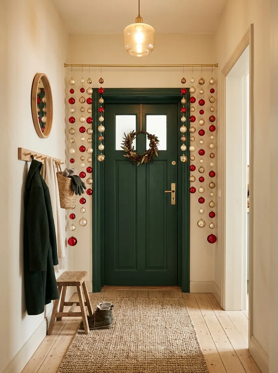Christmas Ornament Door Curtain