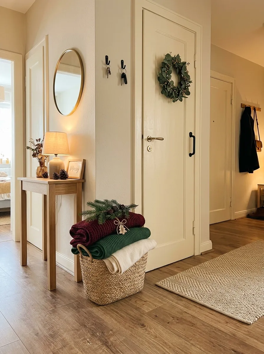 Christmas Scarf Basket Corner
