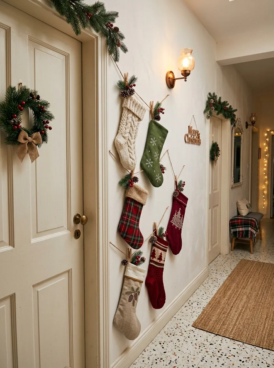 Christmas Stocking Door Row