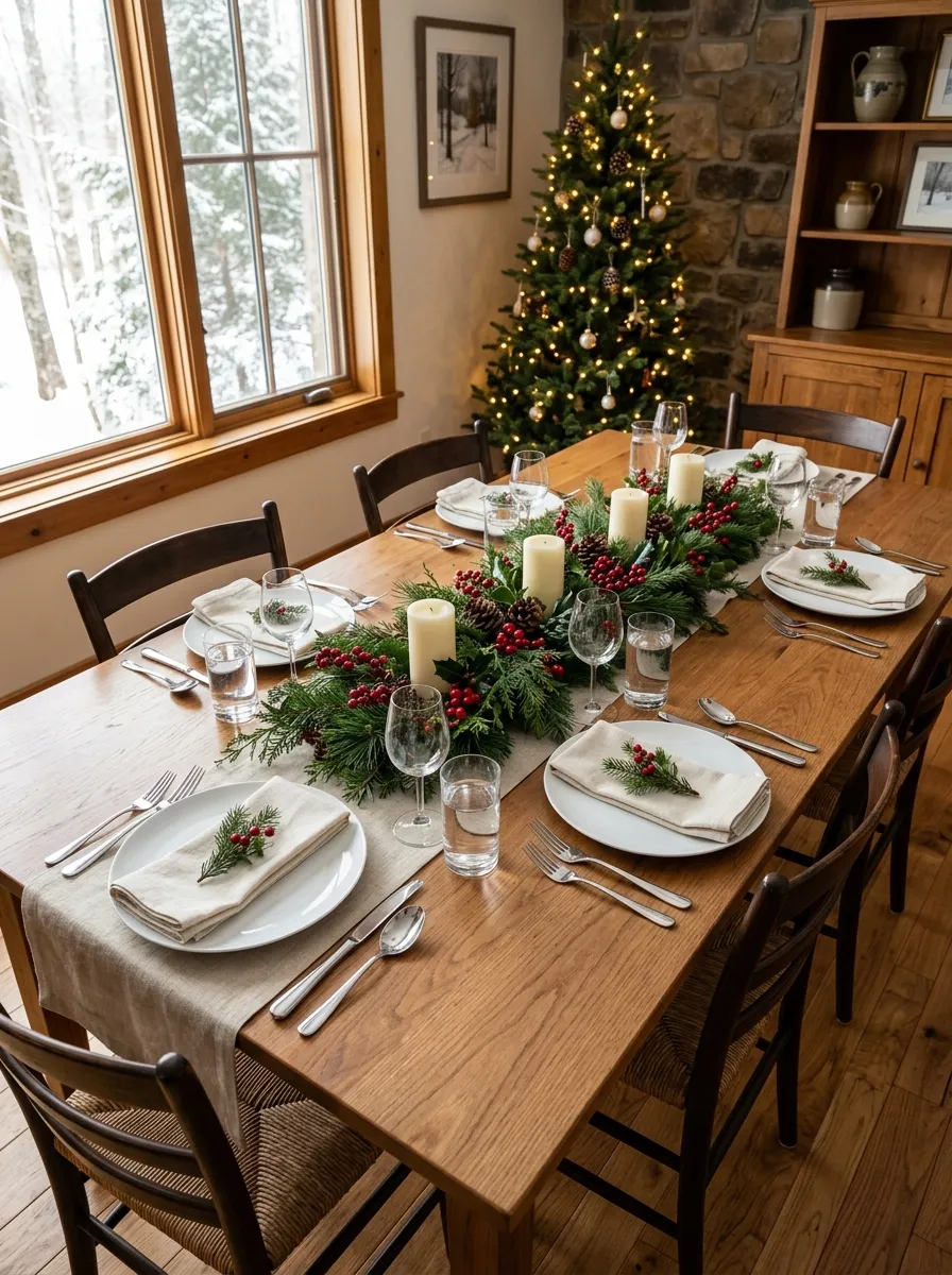 Complete Christmas Table Setting