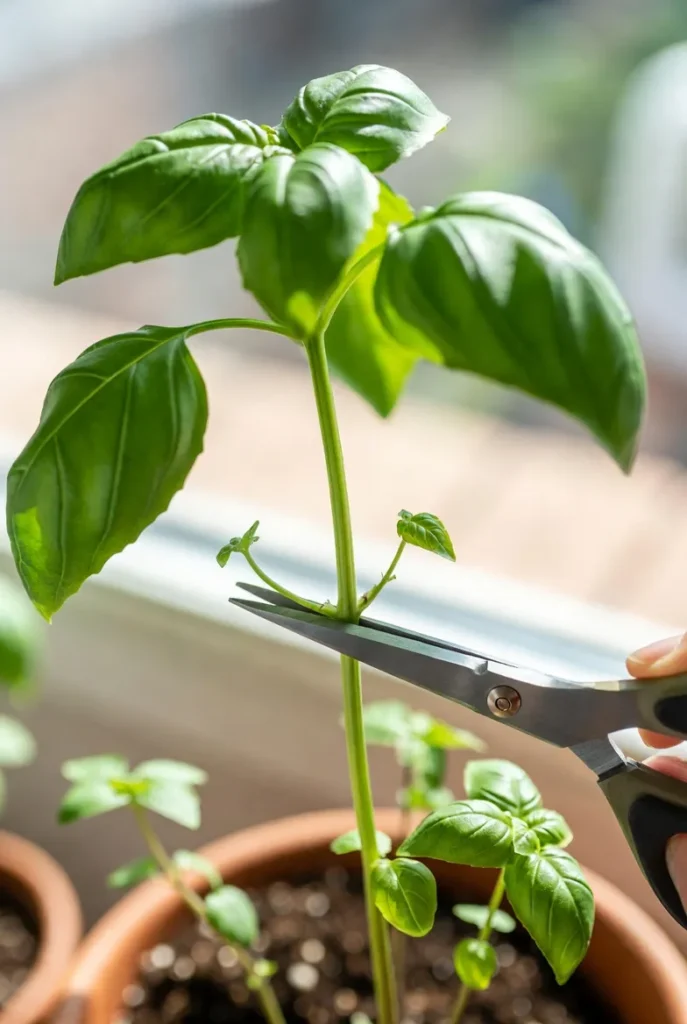Cutting the Stem Below a Leaf Node
