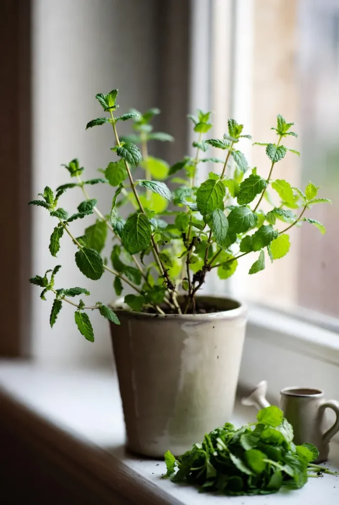 Drooping Herbs After Trimming