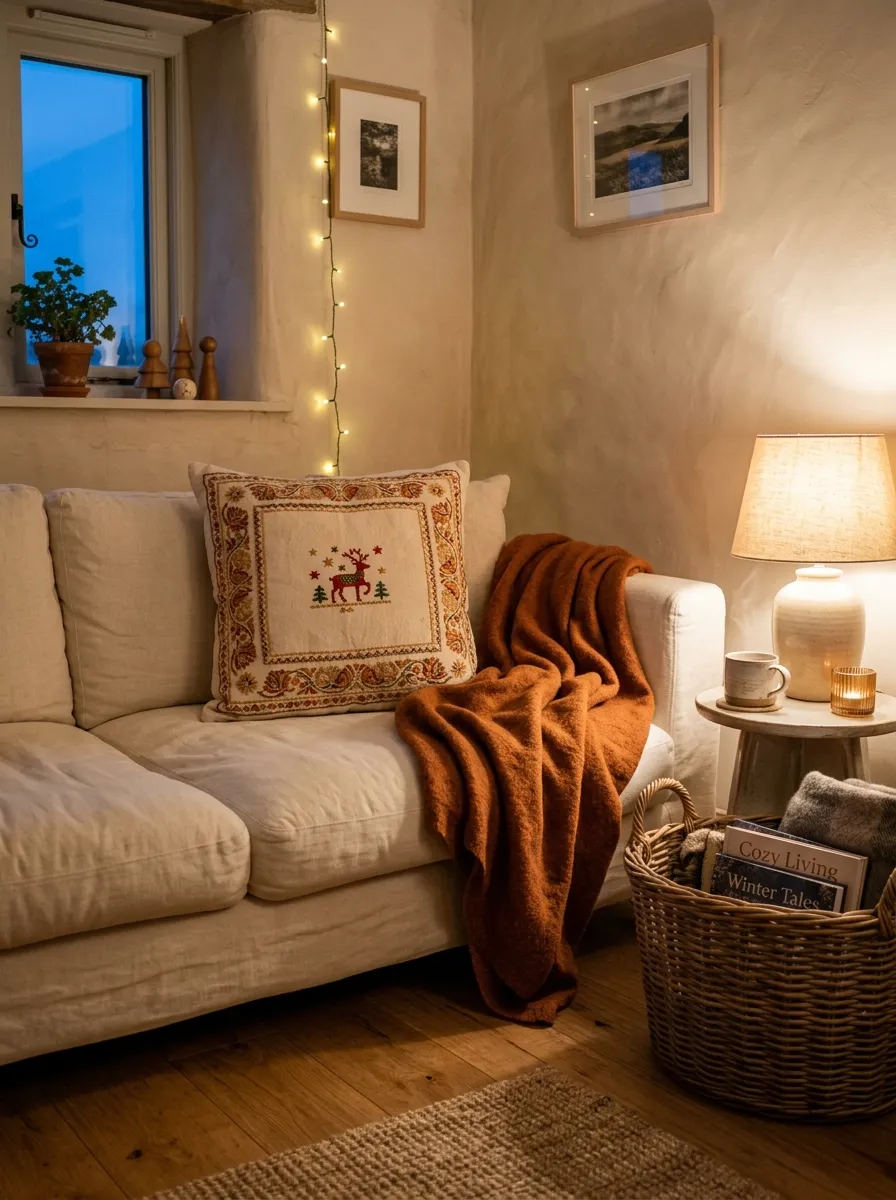 Embroidered Stocking Pillow