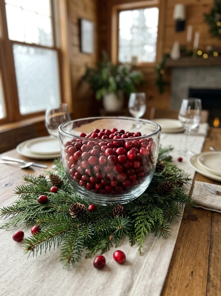 Faux Cranberry Table Accent