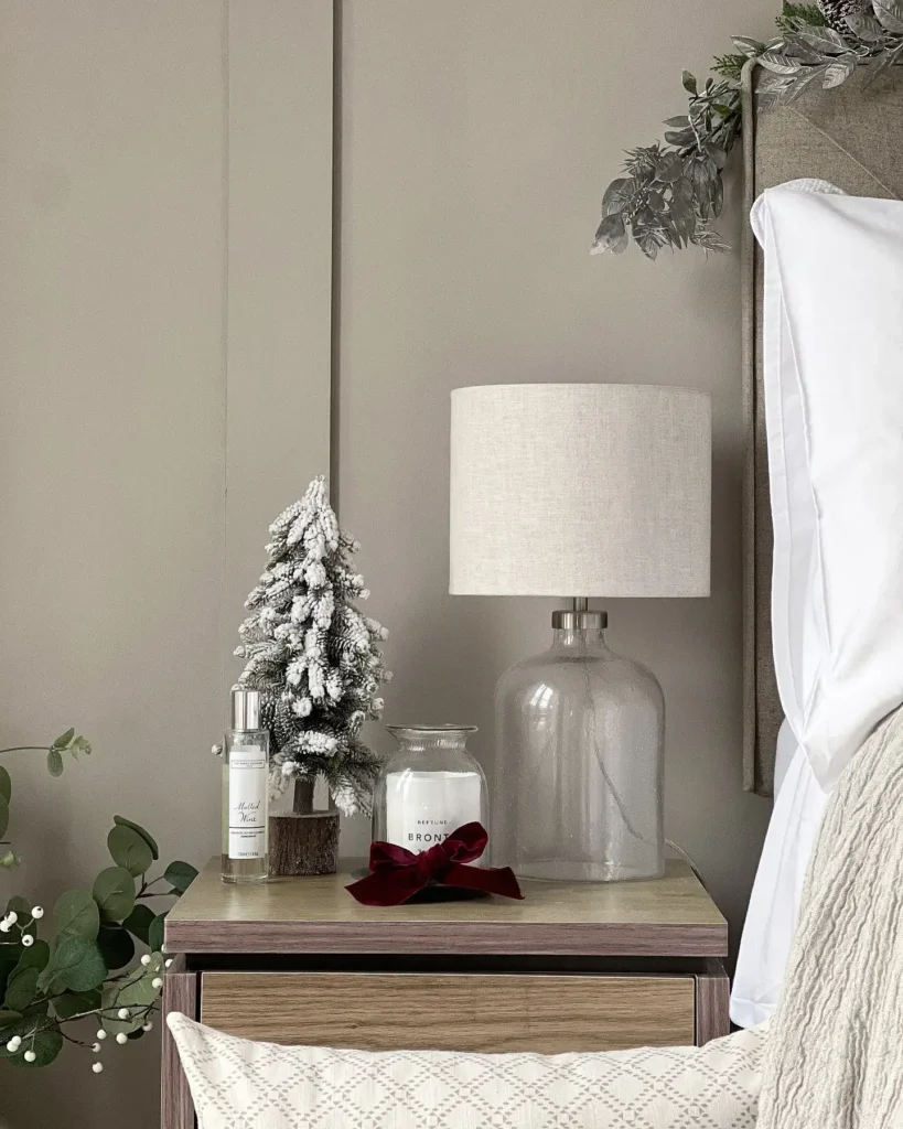 Frosted Tree Nightstand Accent