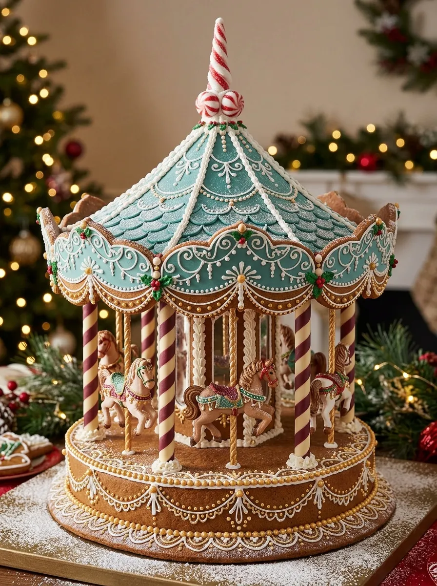 Gingerbread Christmas Carousel