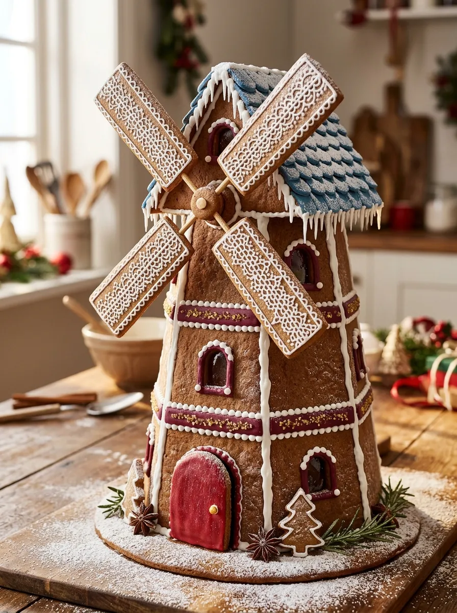 Gingerbread Christmas Windmill