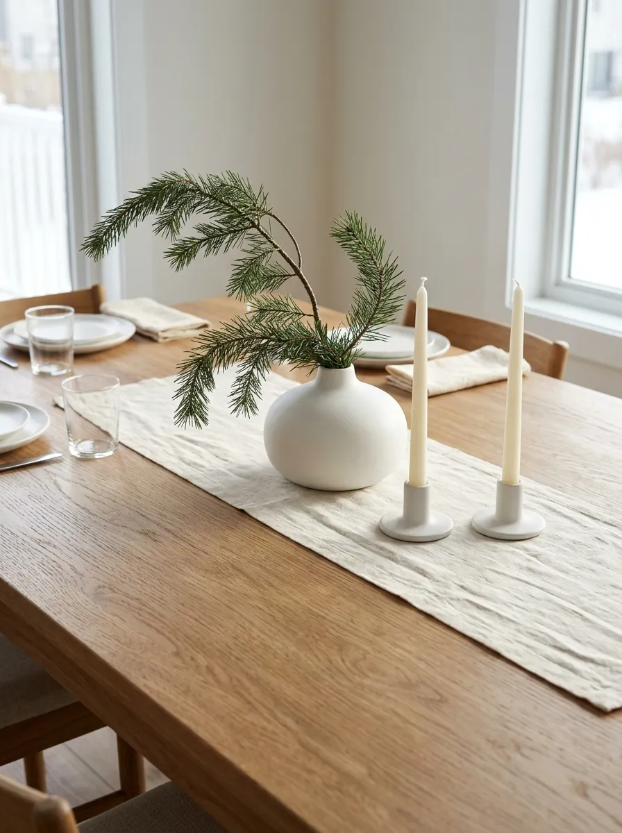 Minimalist Christmas Table Decor