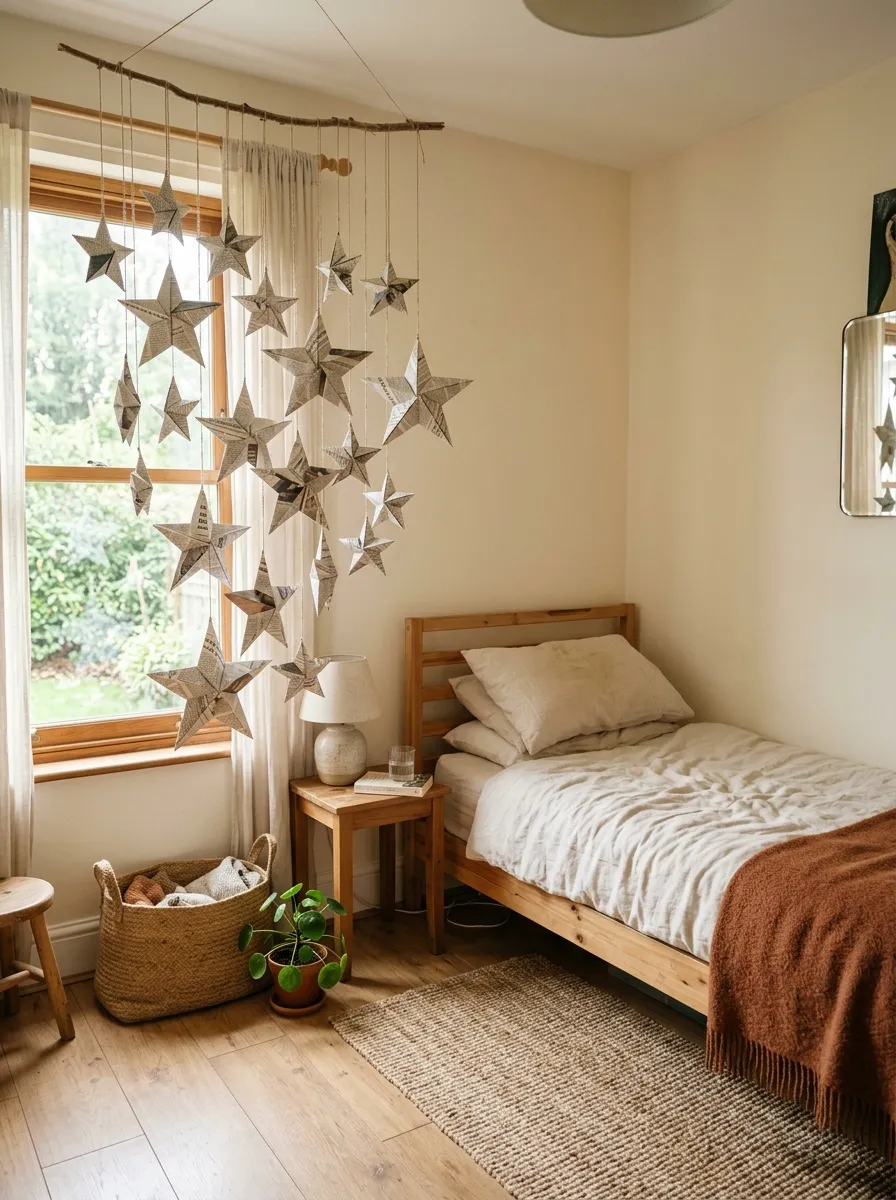 Newspaper Star Window Hanger