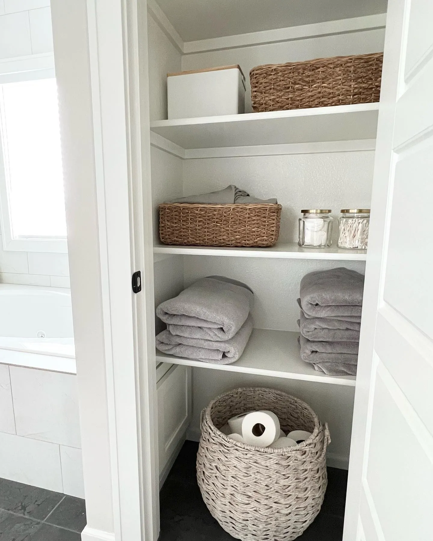 Open Shelf Bathroom Storage