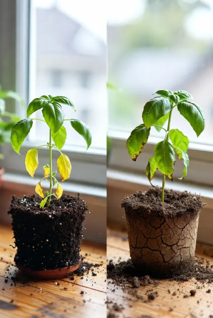 Overwatering vs Underwatering Comparison