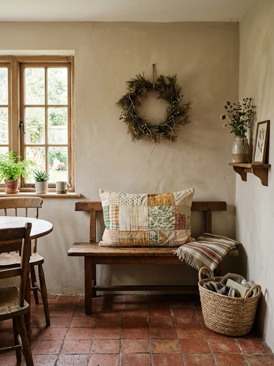 Patchwork Christmas Bench