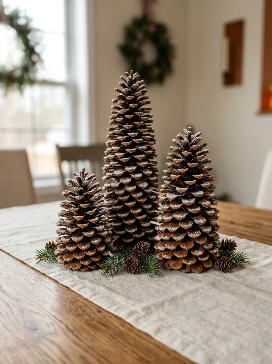 Pinecone Tree Table Decor