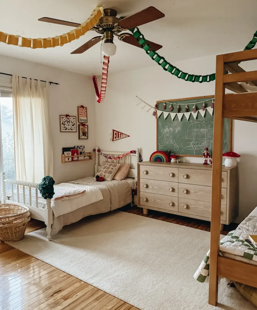 Playful Paper Chain Ceiling