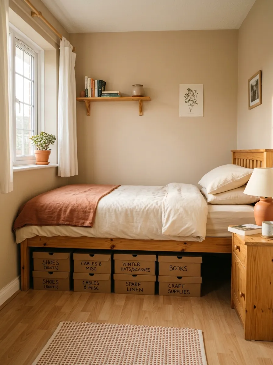 Repurposed Shoe Box Storage