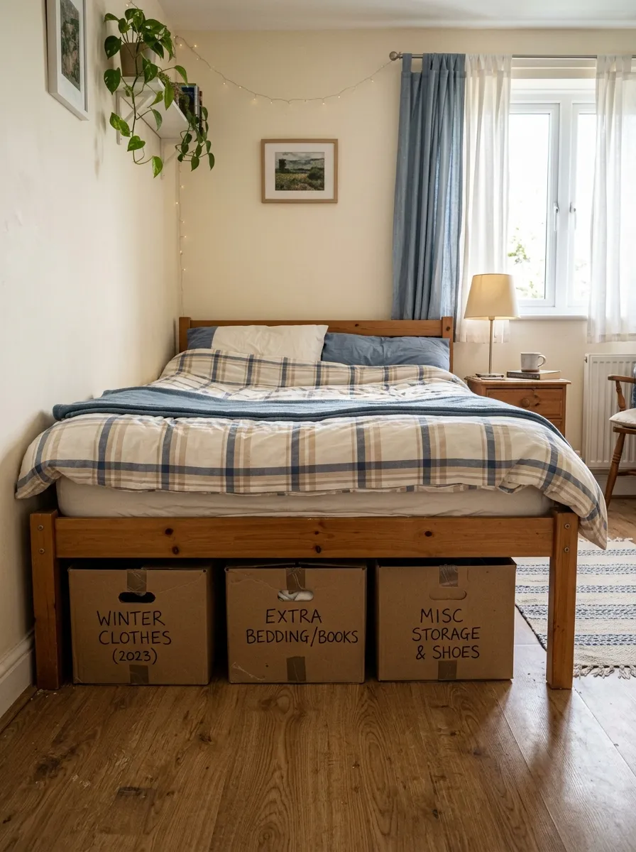 Reused Cardboard Storage Boxes