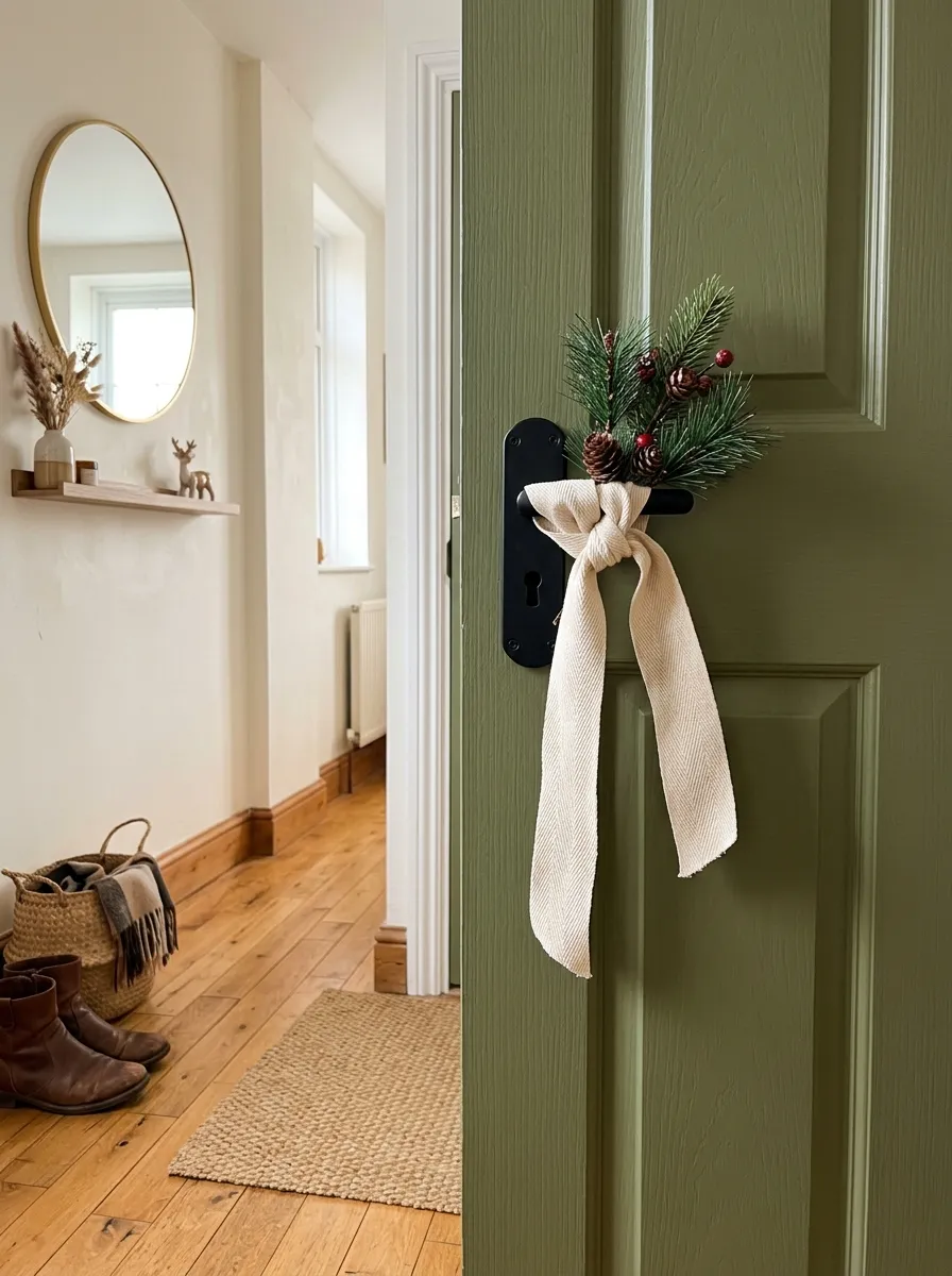 Ribbon And Pine Door Handle