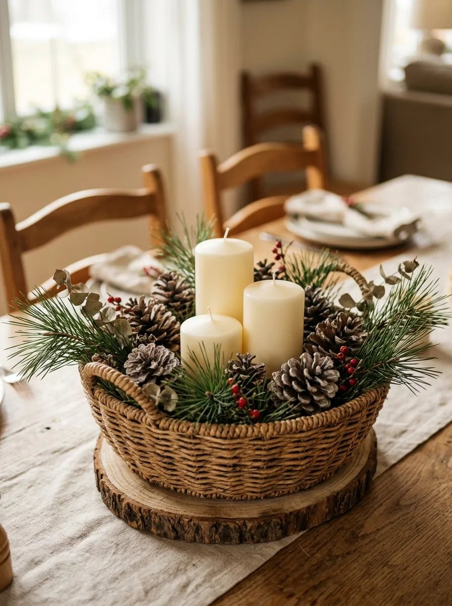 Rustic Farmhouse Christmas Centerpiece
