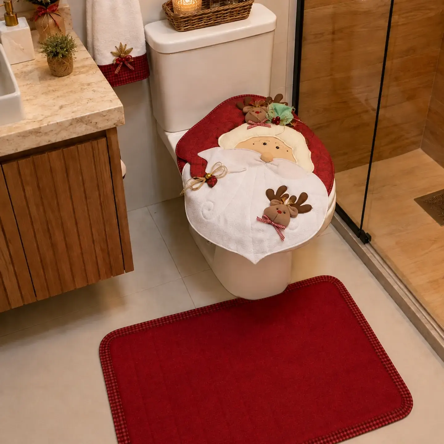 Santa Toilet Seat Cover