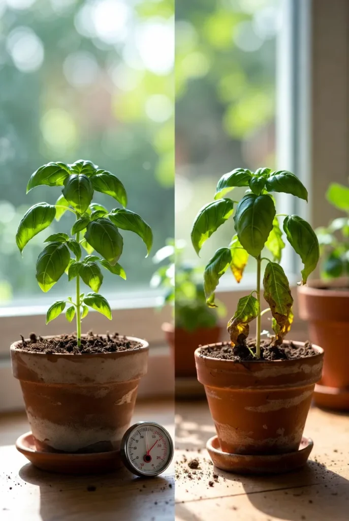 Signs of Temperature Stress in Indoor Herbs