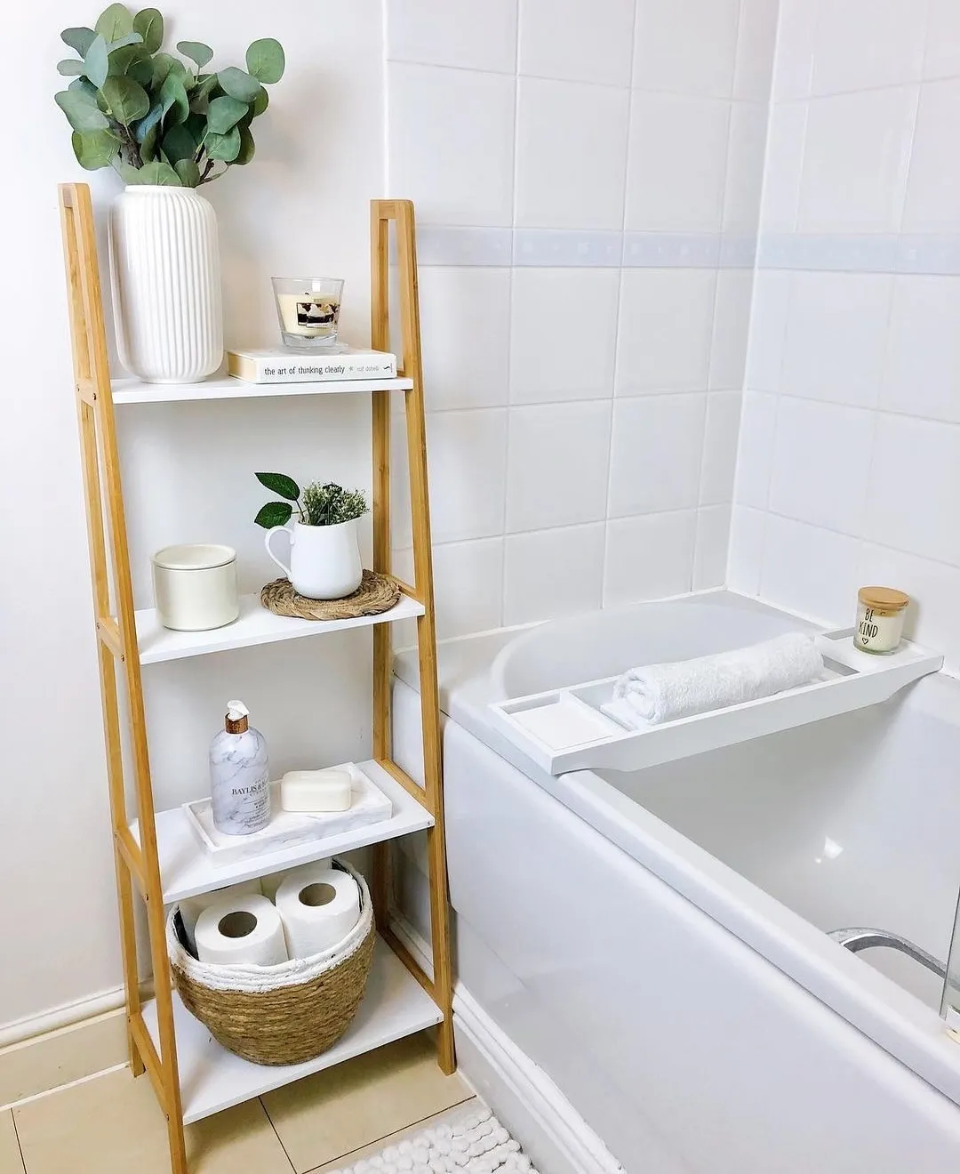 Slim Ladder Bathroom Shelf