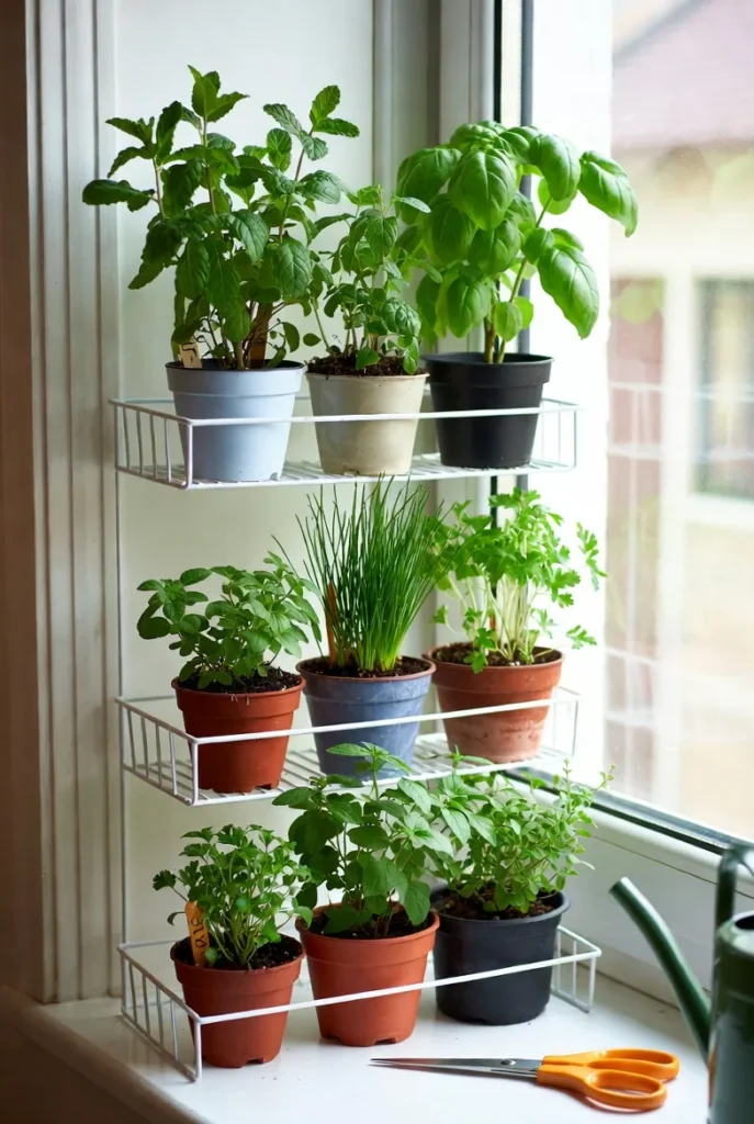 Small Space Herb Setup