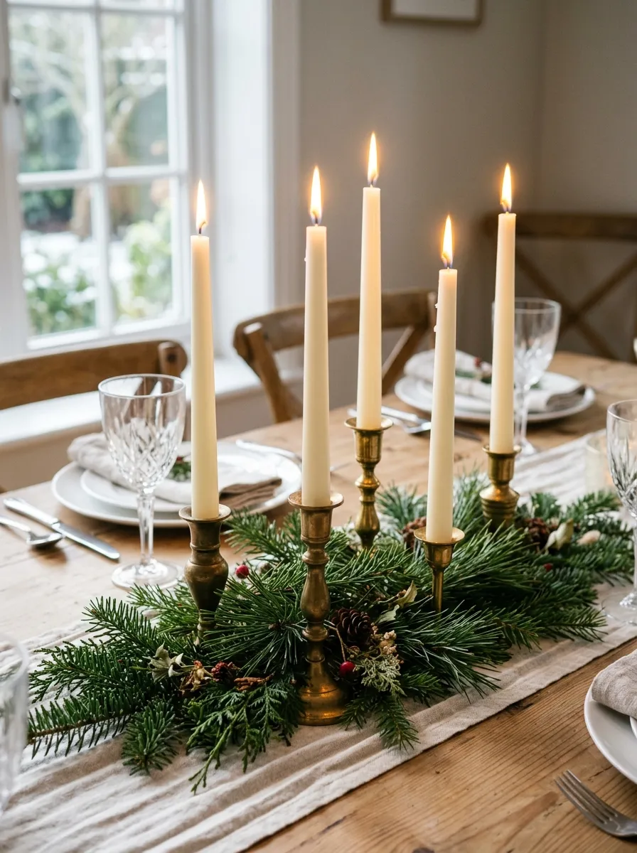 Taper Candle Holiday Table