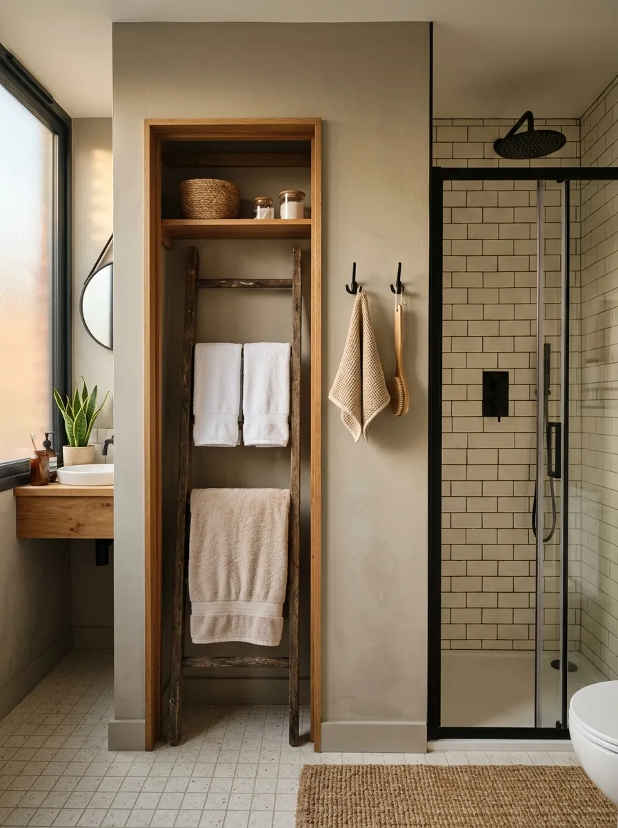 Towel Ladder Inside Closet