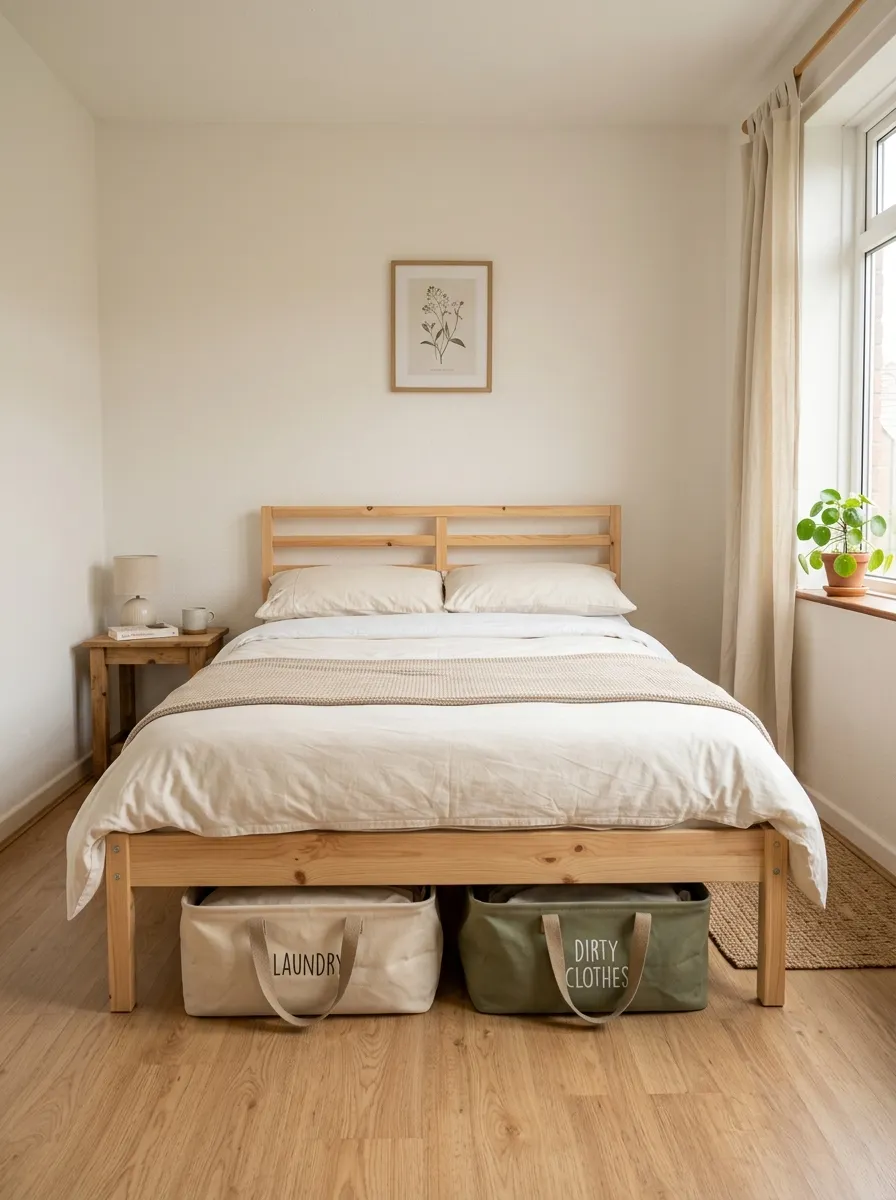 Underbed Storage With Laundry Bags