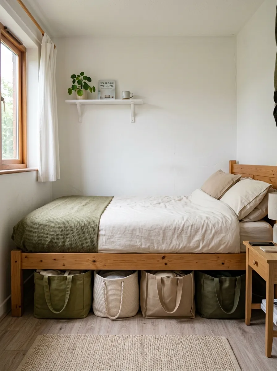 Underbed Storage With Reusable Shopping Bags