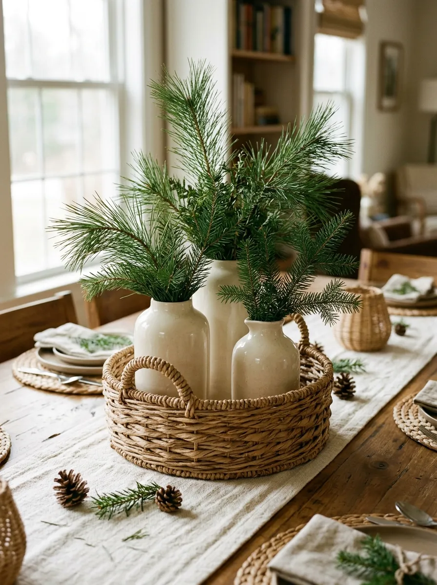 Wicker and Ceramic Table Mix