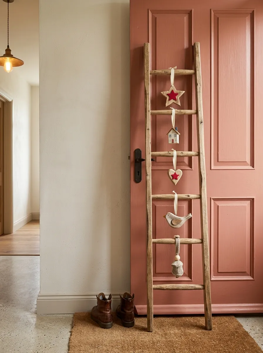 Wooden Ornament Door Ladder