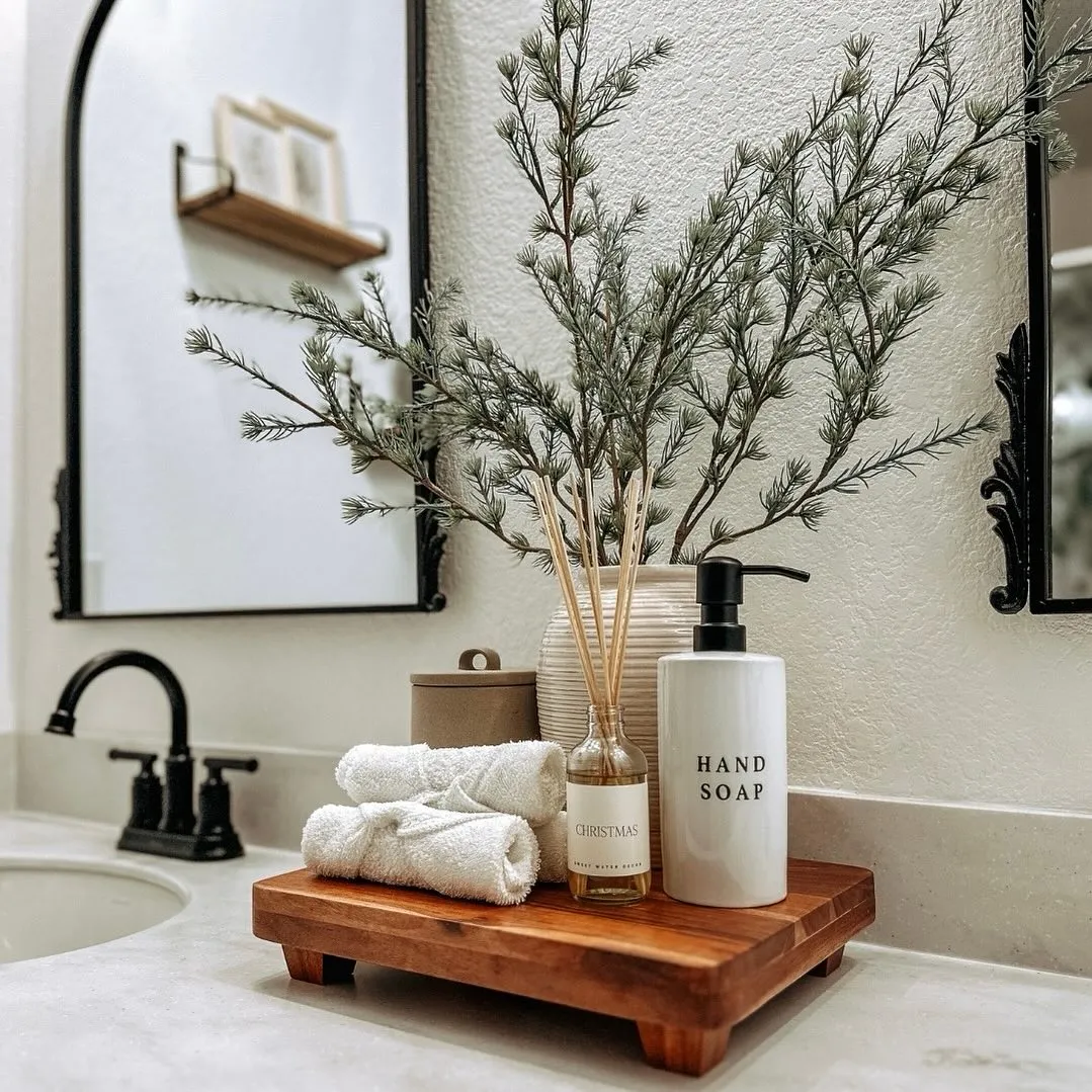 Wooden Sink Tray Display