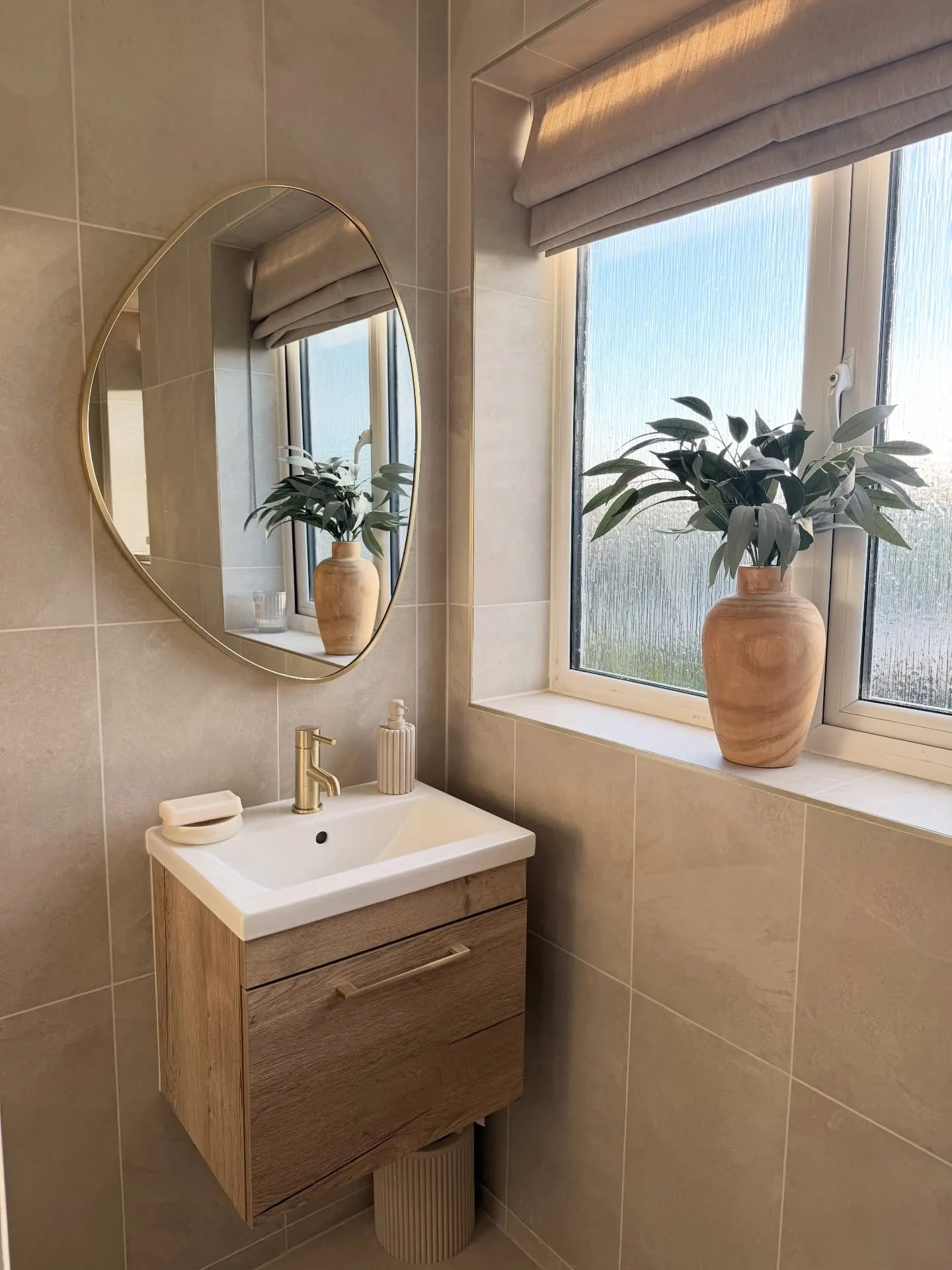Wooden Vanity Plant Accent