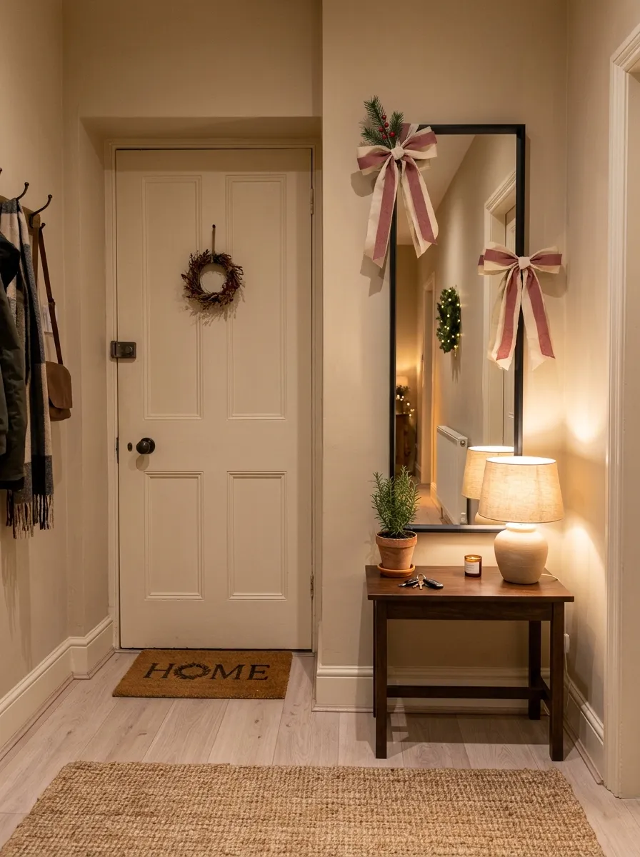 Wrapped Entryway Mirror