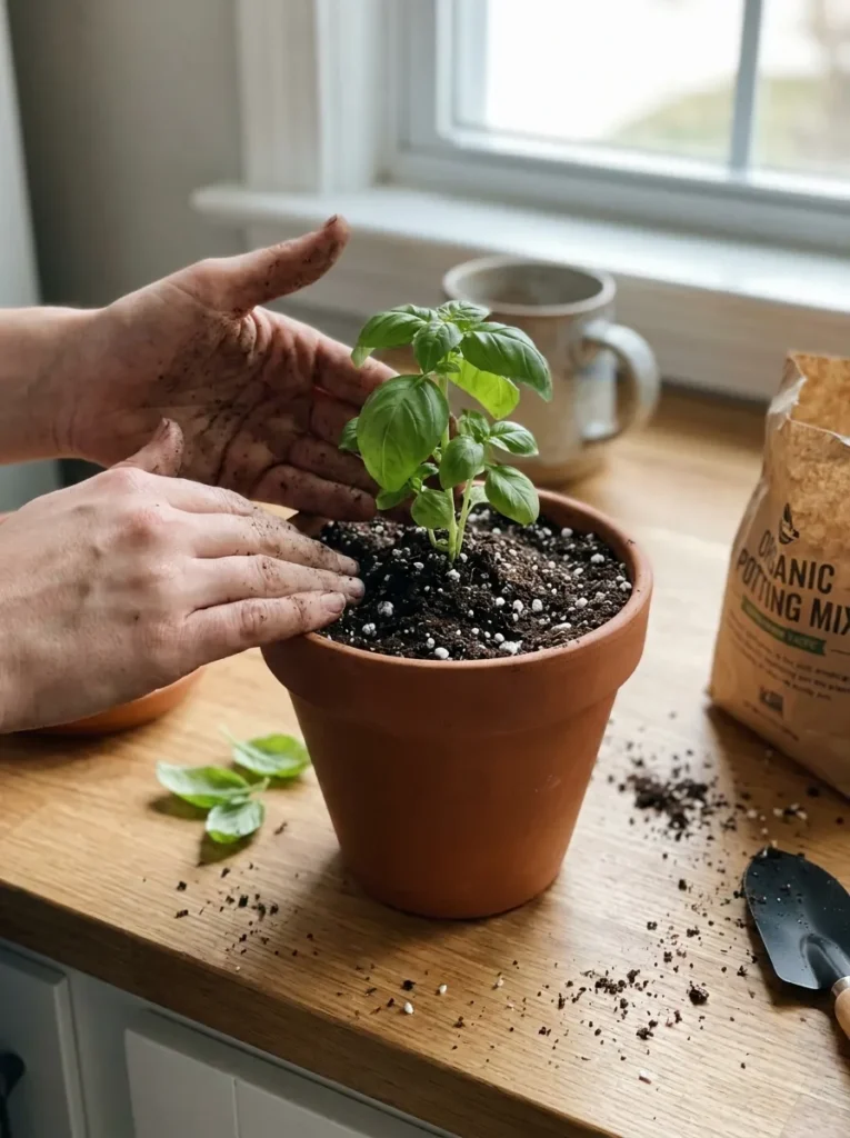 basil planting